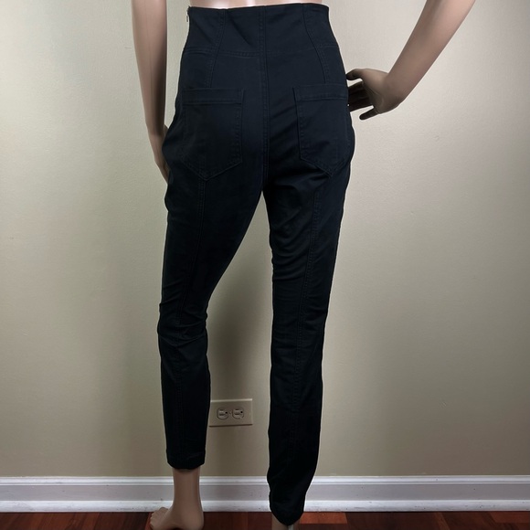 NEW A.L.C. REVOLVE BLACK LACE-UP CROPPED PANTS - Picture 7 of 7